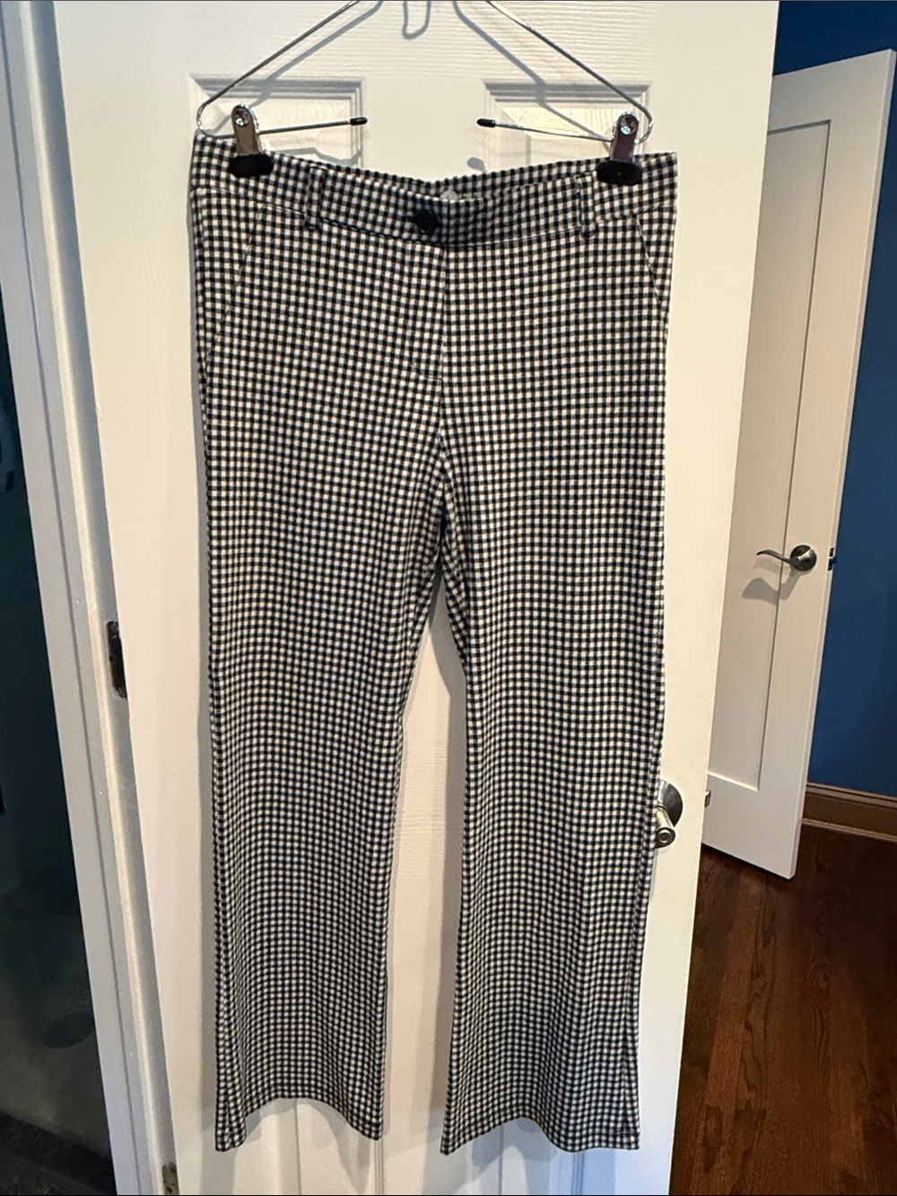 Betabrand Black & White Gingham Trousers